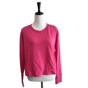Sweaty Betty After Class Sport Sweatshirt Women's SZ 10 Hot Pink Casual Pullover
